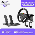 MOZA Racing R3 Bundle для ПК: руль, база и педали для симрейсинга — общий вид