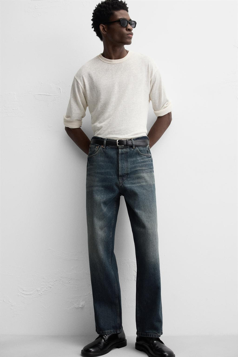 Джинсы relaxed fit straight-leg