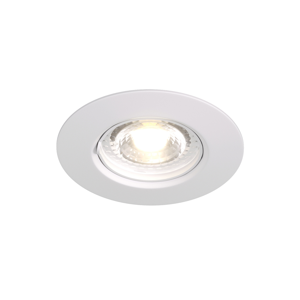 DK3028-WH Встраиваемый светильник, IP 20, 10 Вт, GU5.3, LED, белый, пластик
