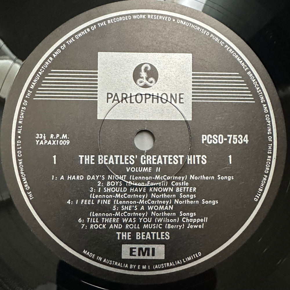 The Beatles - Greatest Hits Volume 2 (Австралия 1982г.)