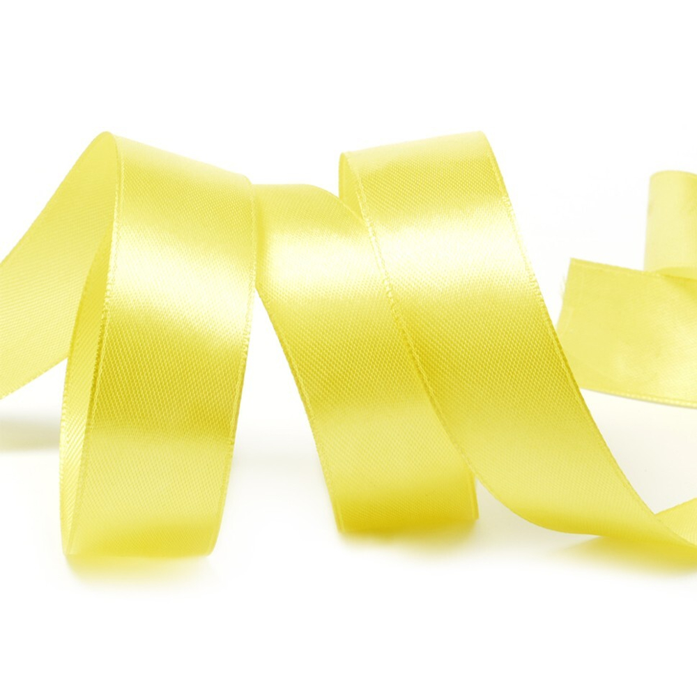 Лента атласная 25 мм. желтая