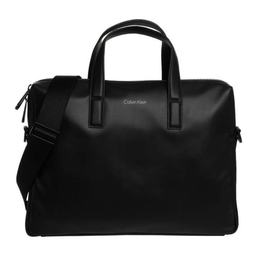 CALVIN KLEIN Recycled Polyester Laptop Bag Men"s Black