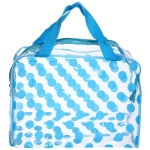 Косметичка прозрачная «Adventure - Peas», круги, цвет голубой, 16*23*9см