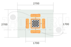 Стол шахматный М2