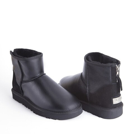 Угги Men's Mini Zip Metallic Black
