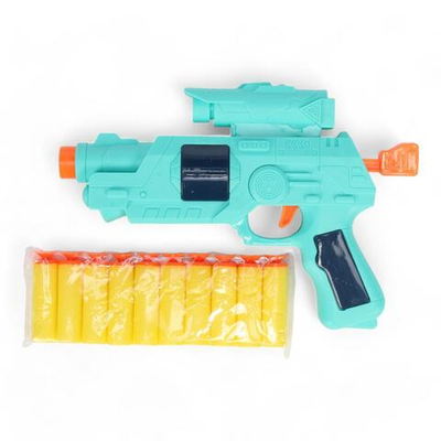 Пистолет с мягк.пулями, пакет HM599