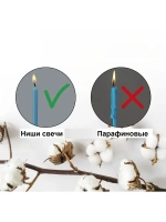Свечи восковые синие №120 200 штук