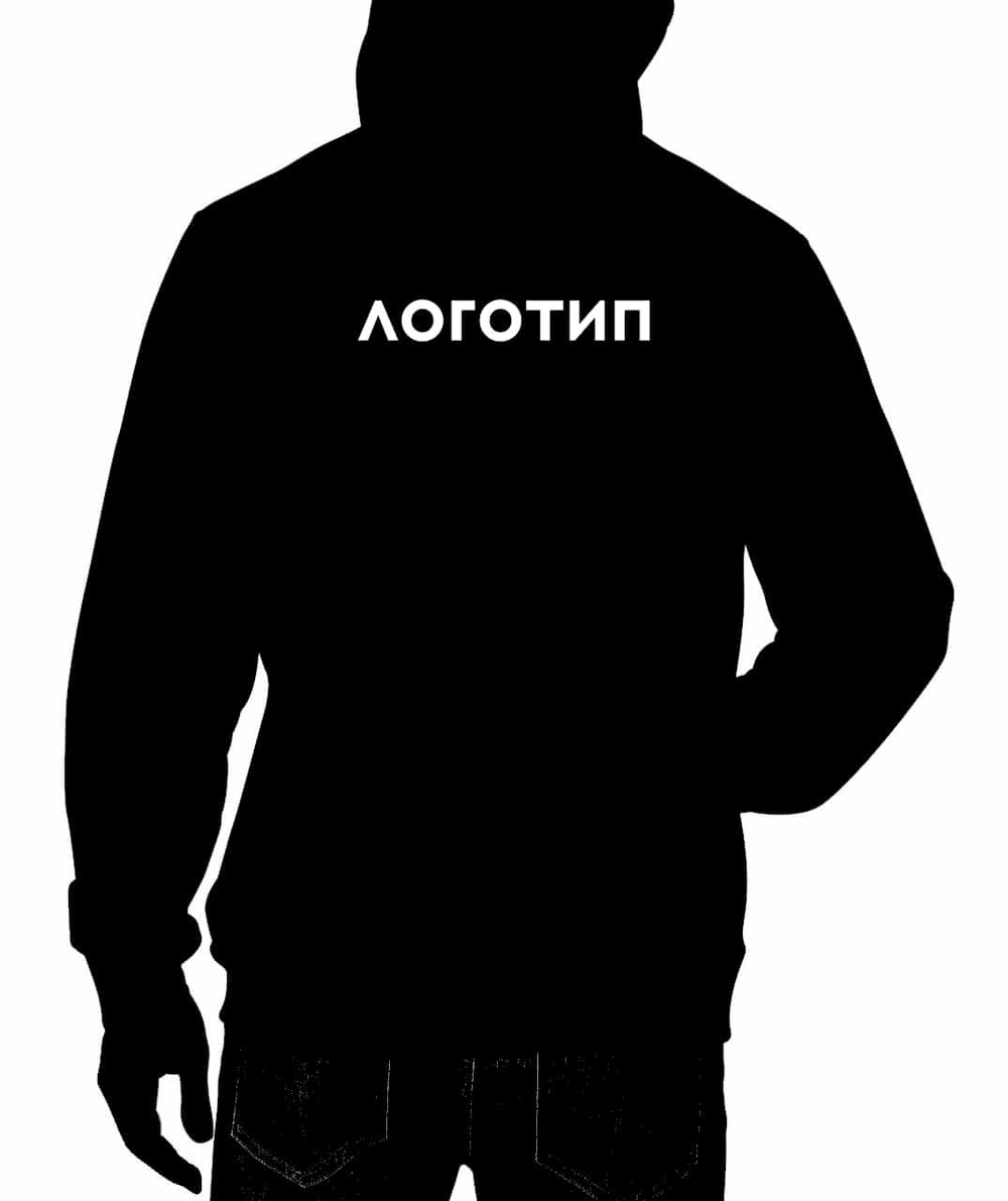 Вышивка на худи на спине под капюшоном
