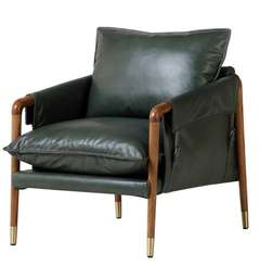 Кресло SC05, зеленая кожа