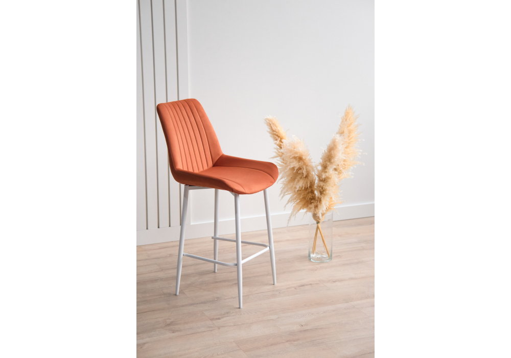 Барный стул Woodville Седа 360 терракотовый (zd 432), белый np, ножки белые