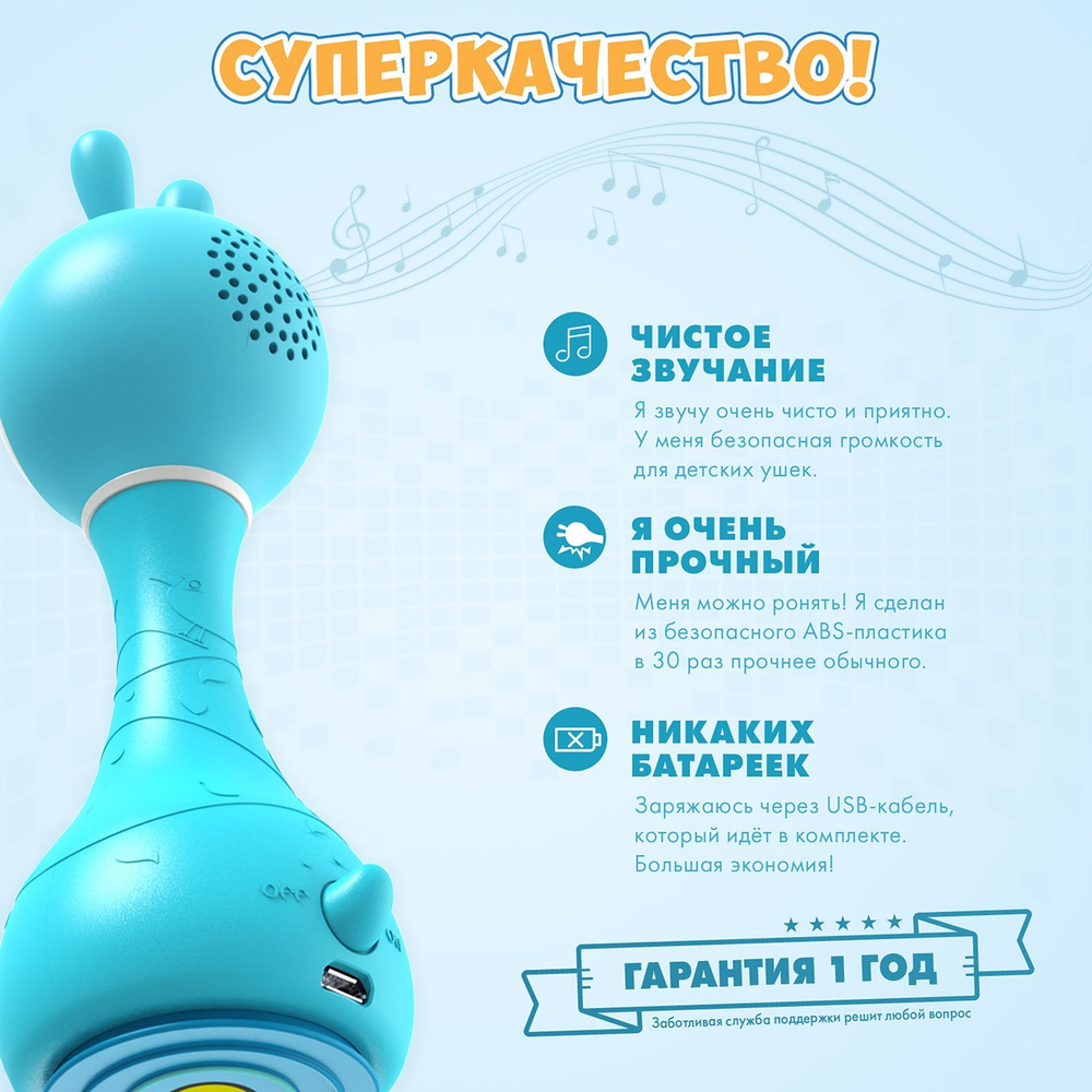 Музыкальная игрушка Умный зайка alilo R1. Цвет: синий. Арт. 60905