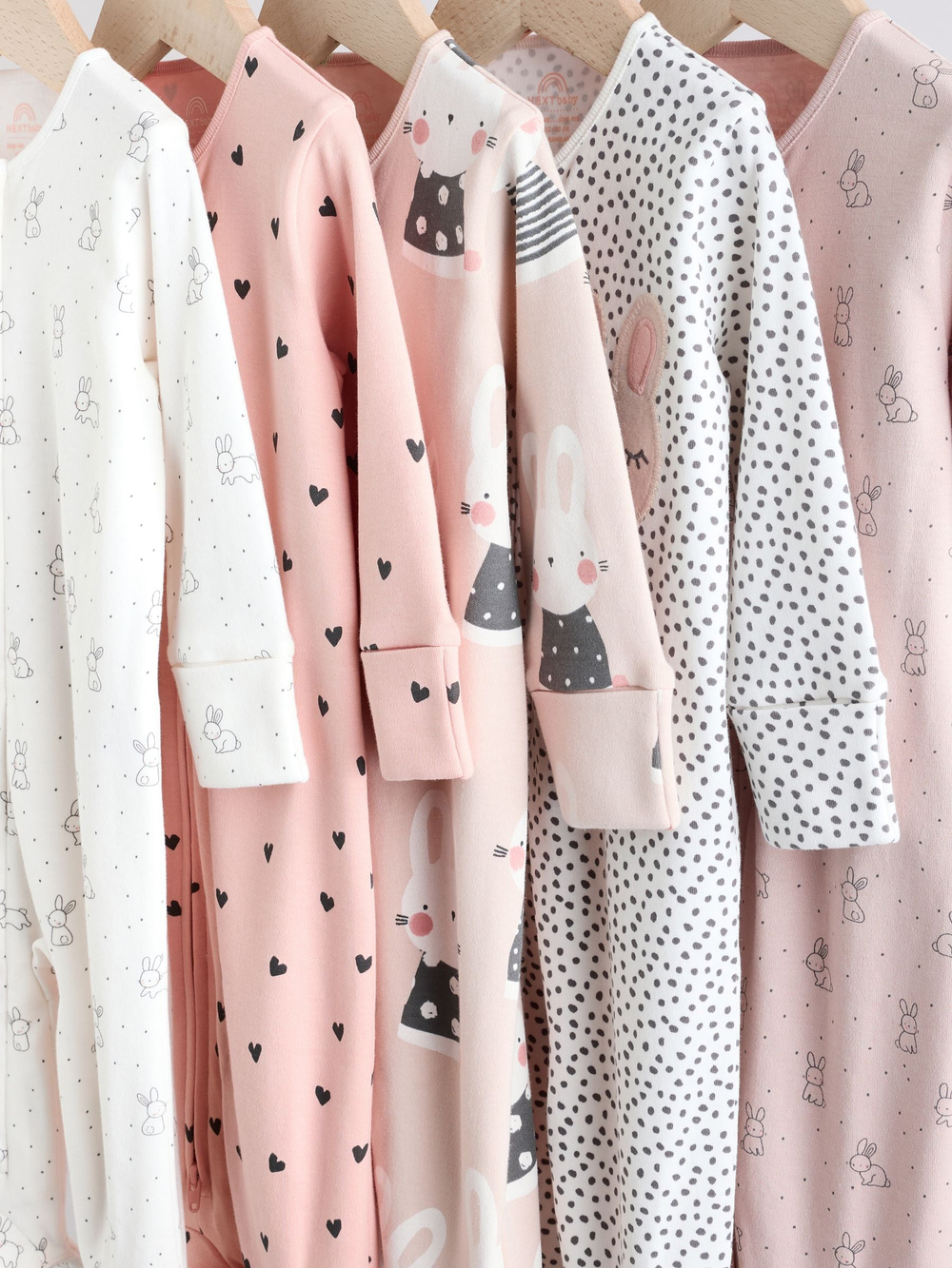 Комбинезон / Cлип для малышей AA5-450, 5 шт., Белый, Розовый