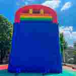 Коммерческий надувной батут-горка с крышей «Без радуги никуда» 14*6*9 м