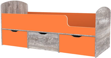 Кровать КарИВи Малыш Мини Бетон Оранжевый