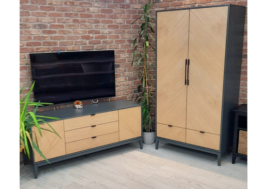 Шкаф Fjord 2-х створчатый (темно-серый)