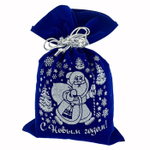 Мешок Дед Мороз синий