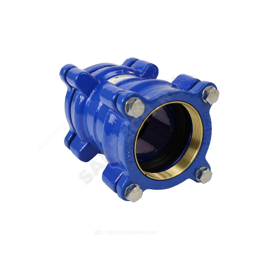 Муфта чугун соединительная для ПЭ труб Ду 250 (Дн 250-250) Ру10/16 ДРК-Е Benarmo 1