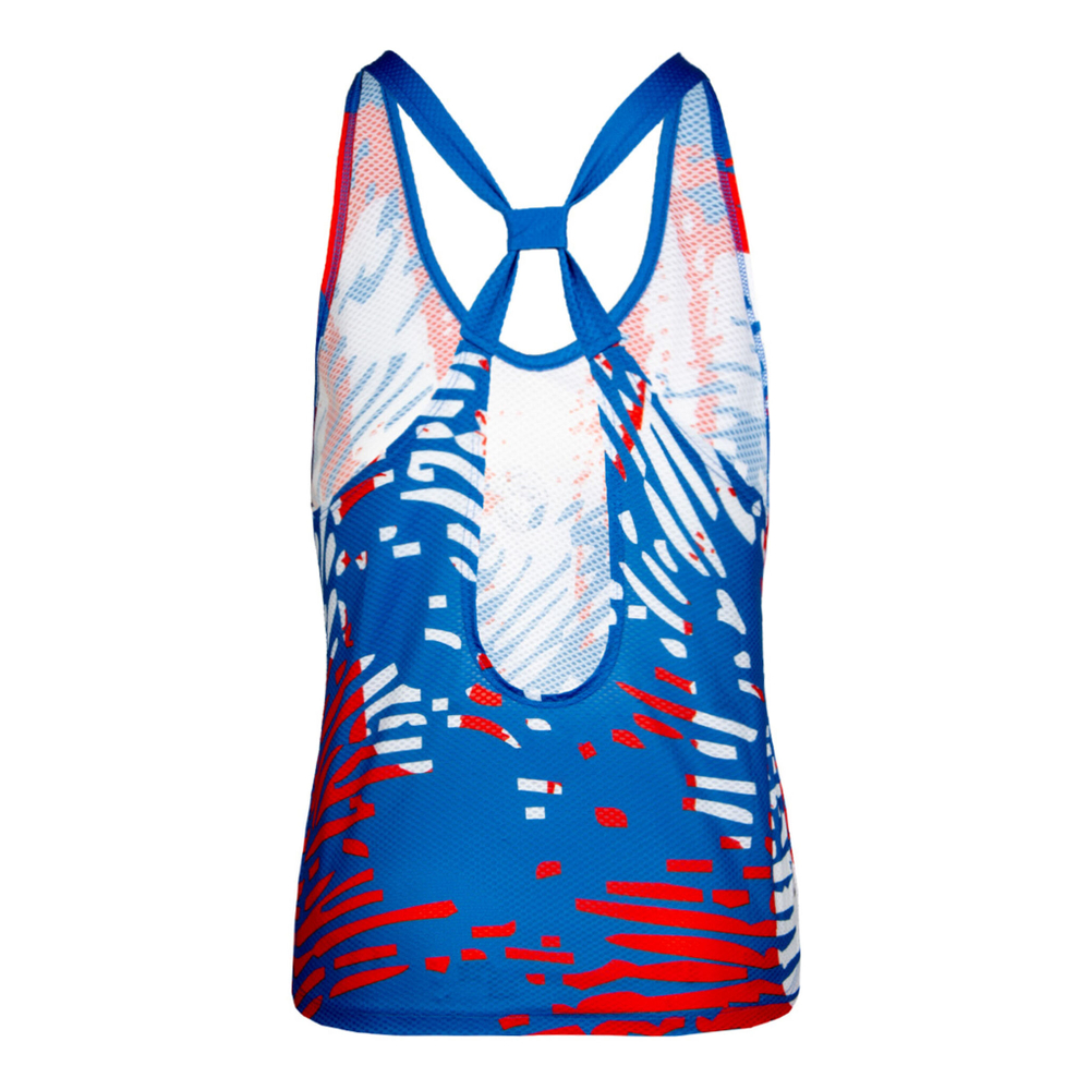 Женская теннисная майка BIDI BADU Waris Tech 2in1 Tank Top Women - Blue, White
