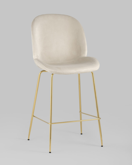 Стул полубарный Beetle со спинкой бежевый