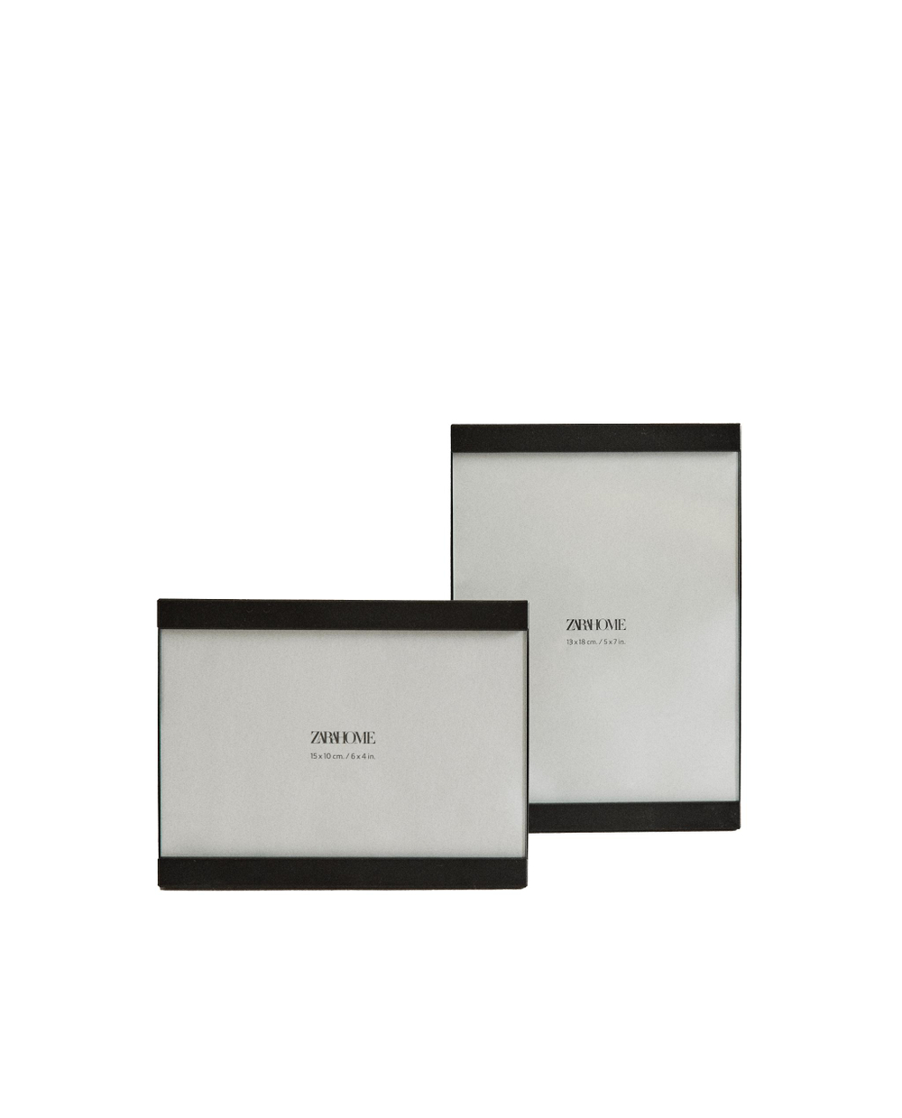 Zara Home Фоторамка из нержавеющей стали, цвет чёрный, 15.5 см