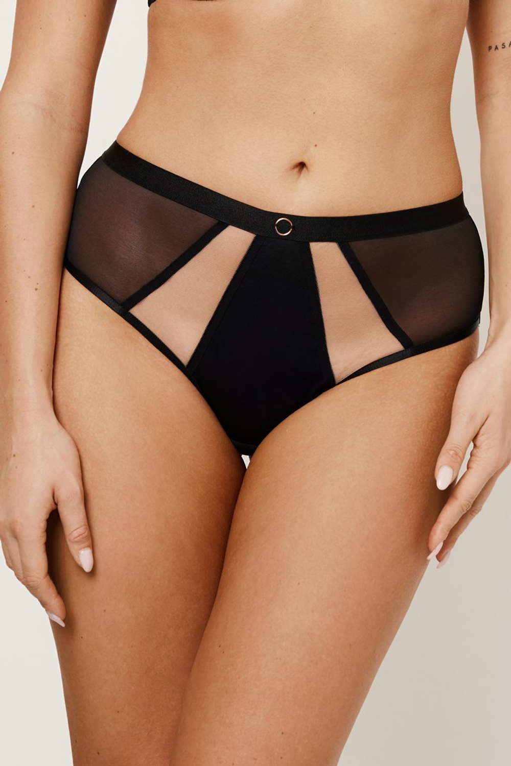 BUTTERFLY BLACK Трусы высокие SUBTILLE
