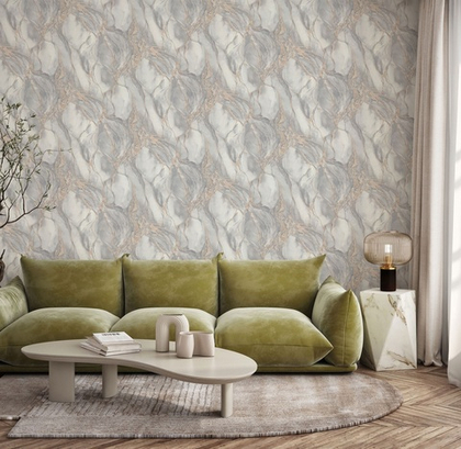 7222-11 Обои Euro Decor MINERAL 1,06х10,05м / Винил горячего тиснения на флизелине / раппорт 64см