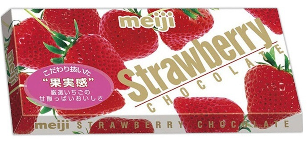 Шоколад Meiji Strawberry клубника, 46 гр