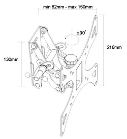 Кронштейн для телевизора Arm Media LCD-301 черный 15;-37; макс.30кг настенный поворот и наклон