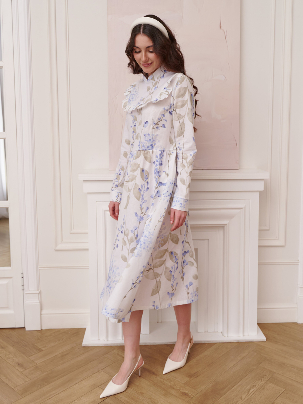 Платье с вшитой манишкой