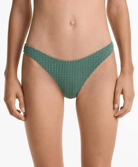 OYSHO Плавки-бикини U-образный вырез вязаные крючком, хаки