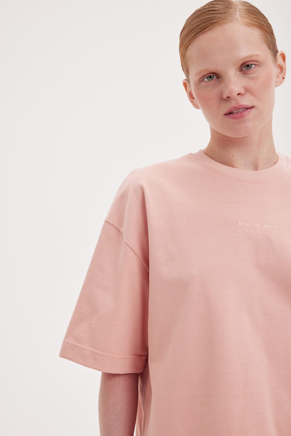 Футболка оверсайз из 100% хлопка "Персик" женская