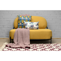 Чехол для подушки цвета пыльной розы с графичным принтом lazy flower cuts&pieces, 30х50 см