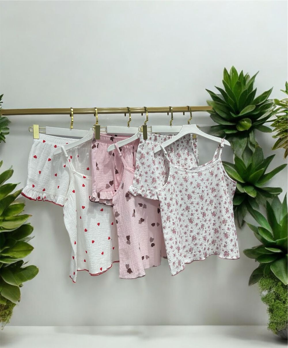 ДО Муслин Двойка Лямка Шорты Саммер