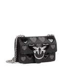 MINI LOVE BAG ICON STUDDED HEART – black