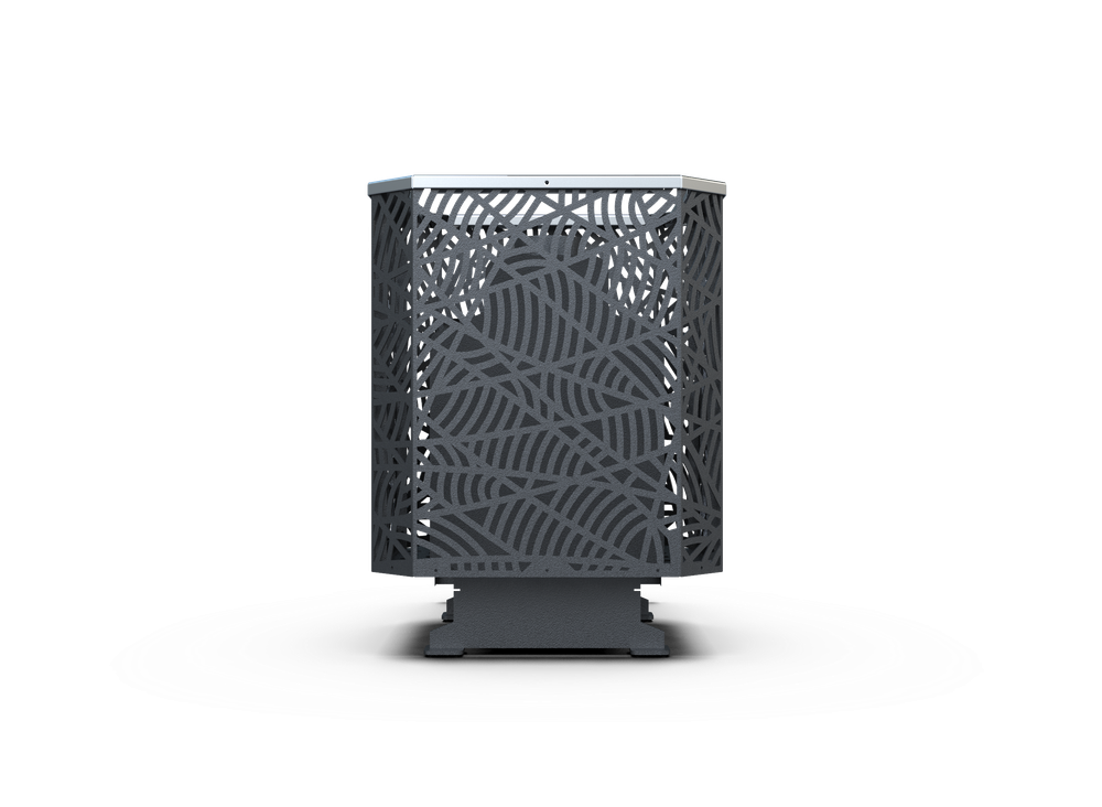 Банная печь Душа- 15 Сетка Модерн стекло 8мм