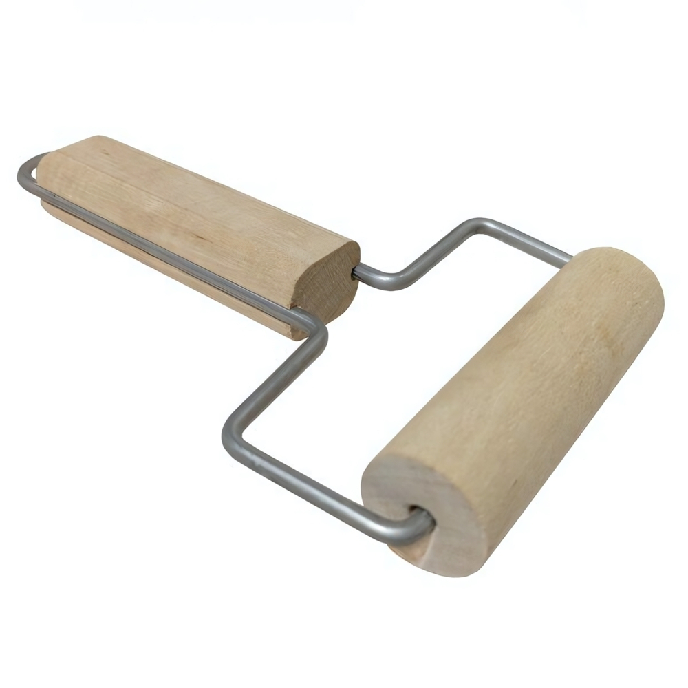 Скалка для теста "Ролик" деревянная с ручкой