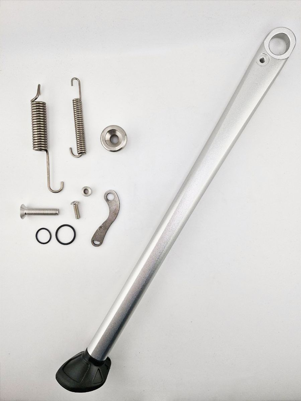 Подножка для мотоцикла эндуро боковая, стояночная, алюминиевая с комплектом крепежа