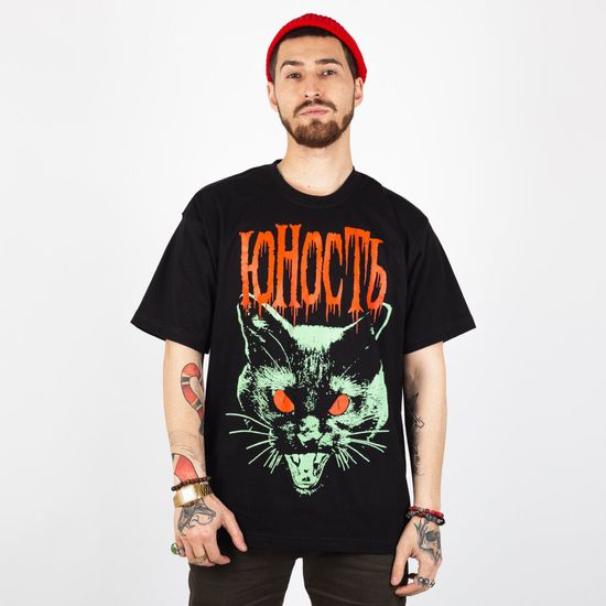 Футболка ЮНОСТЬ™ «Кот» 20.20 Черный