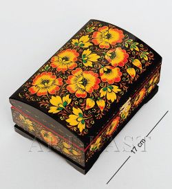 KH-06 Шкатулка 170х110 с хохломской росписью