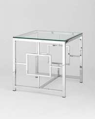 Журнальный столик 55*55 БРУКЛИН серебро