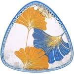 Подставка керамическая 19,5 см «Гинкго» сине-желтые листья