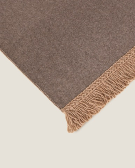 Плед 160х200 Frati Home Soft Bamboo Tortora коричневый с тесьмой Matisse