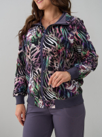 Костюм с брюками КБ-184/серый-разноцветнаязебра