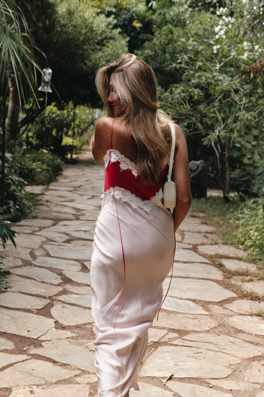 Платье комбинированное redpnk