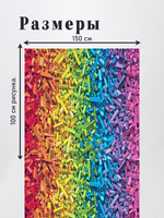 Оксфорд с принтом 3 метра №1 240 D