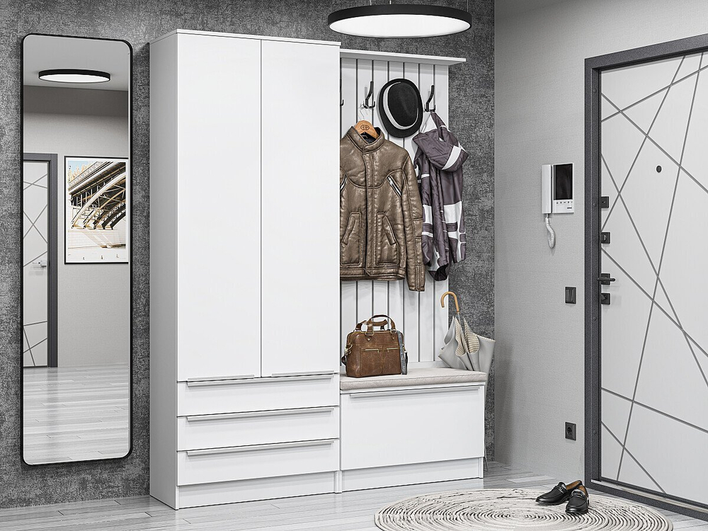 Прихожая Стиль-03 Silky White Белый