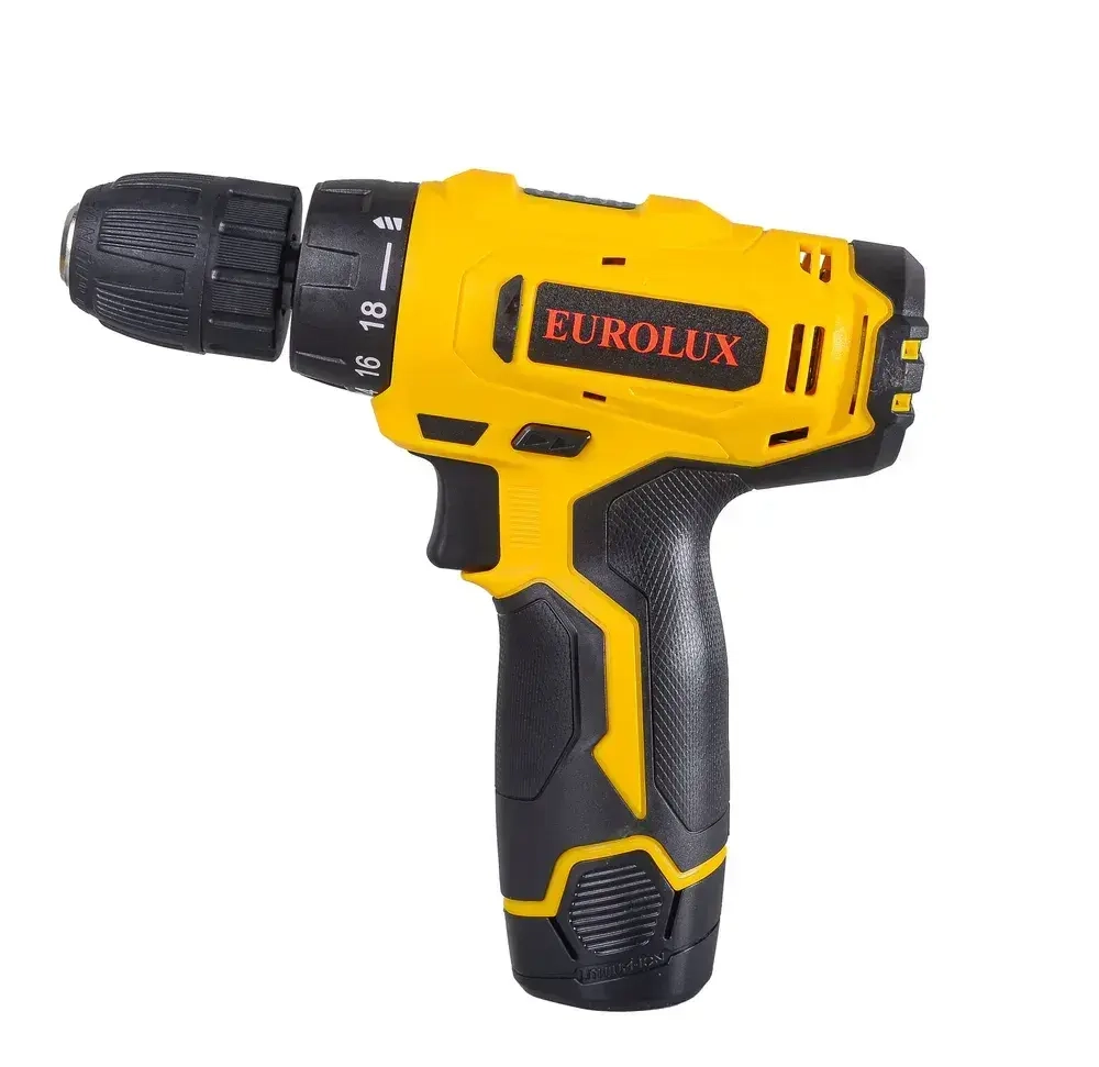 Шуруповерт аккумуляторный ДА-12/1Li Eurolux - 12 В, 25 Н*м, 2 режима