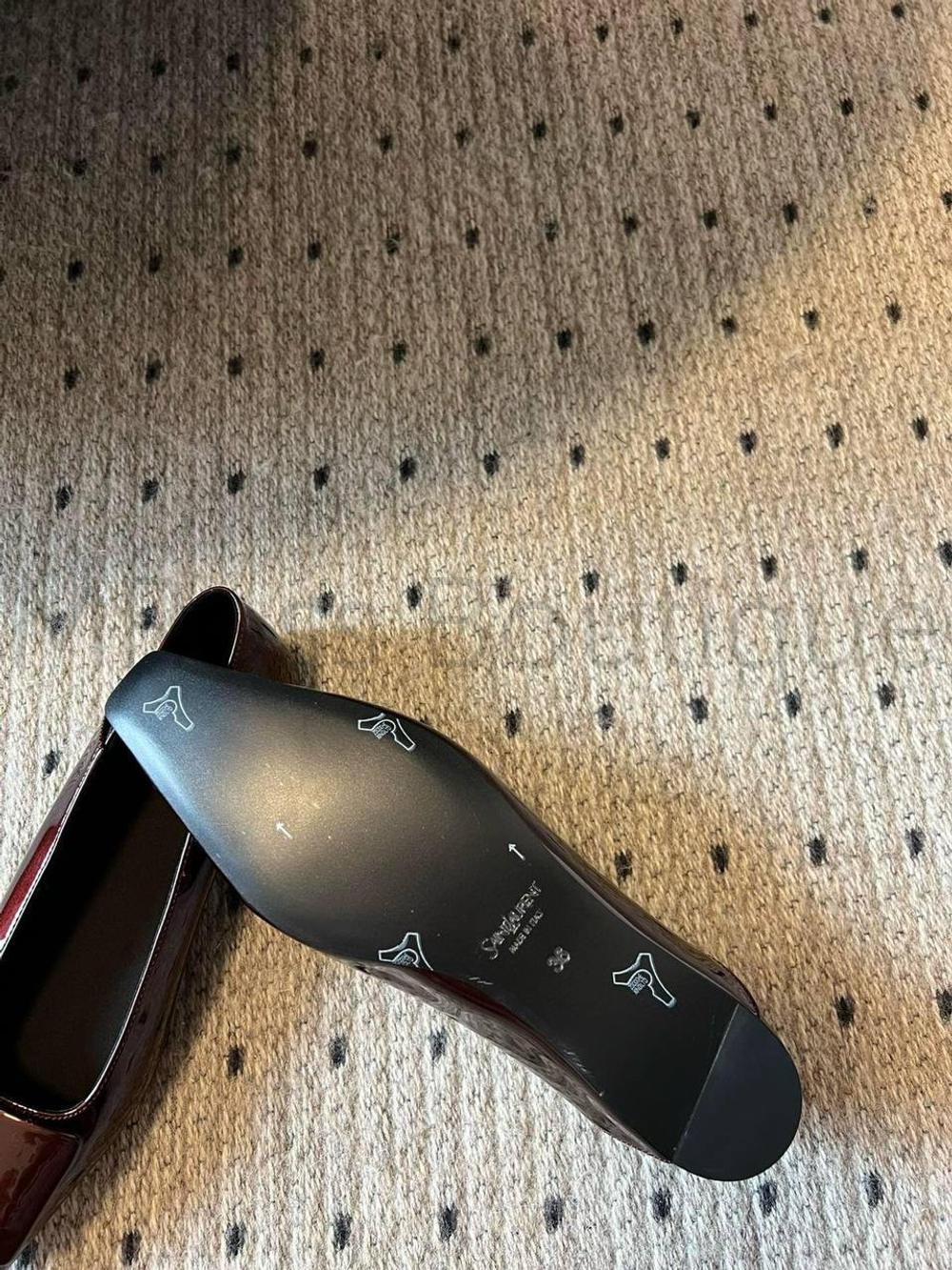 Балетки Saint Laurent бордовые лакированные