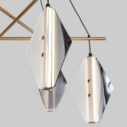 Подвесная люстра Eurosvet  301054 LED латунь