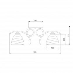 Потолочная люстра Eurosvet Megan 30121/5 сатин-никель